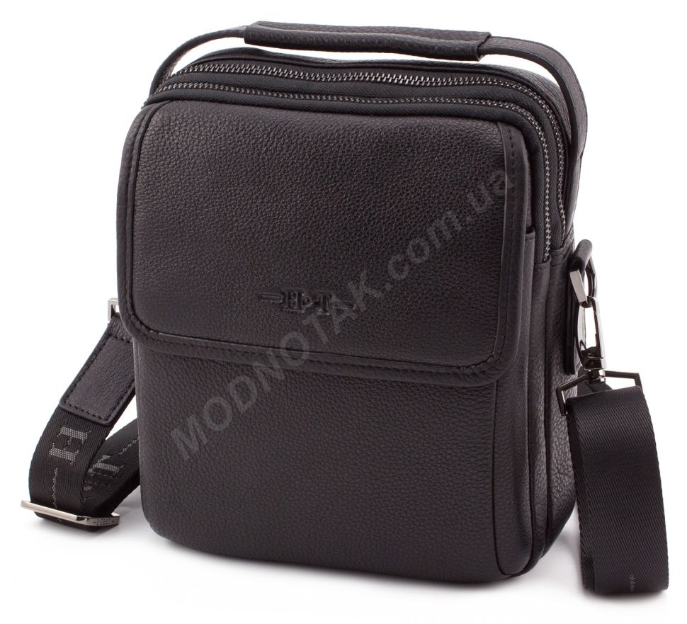 Кожаная недорогая мужская сумка с ручкой H.T Leather (10352)