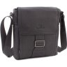 Черная мужская сумка из натуральной кожи с ремешком на плечо Leather Collection (11126) - 1