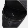 Мужская вертикальная сумка-слинг из натуральной кожи черного цвета Keizer 71605 - 5