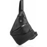 Черная мужская сумка-слинг через плечо из гладкой кожи TARWA (19685) - 1