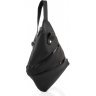 Черная мужская сумка-слинг через плечо из гладкой кожи TARWA (19685) - 3