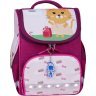 Каркасный школьный рюкзак для девочек из малинового текстиля Bagland 53305 - 1