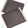 Тёмно-коричневый зажим для купюр из гладкой кожи ST Leather (17817) - 4