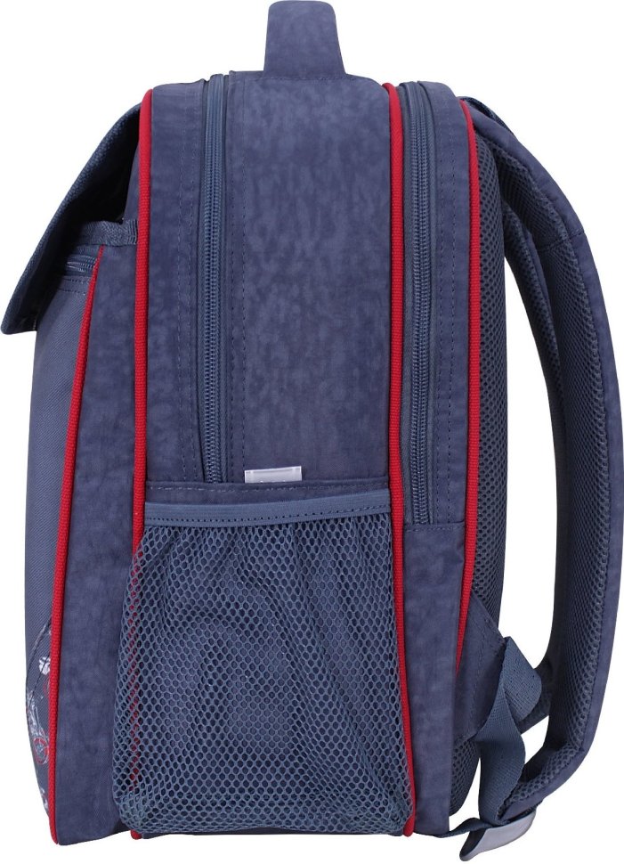 Серый школьный рюкзак для мальчиков из текстиля с принтом Bagland (55505)