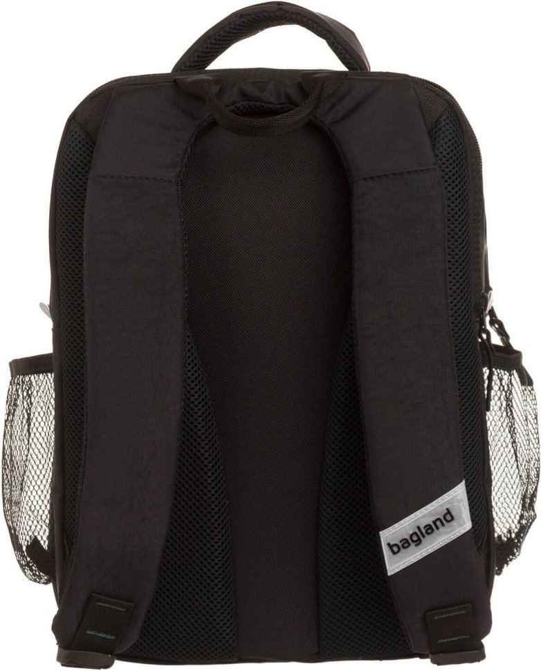 Черный школьный рюкзак для мальчиков из текстиля с китом Bagland 55705