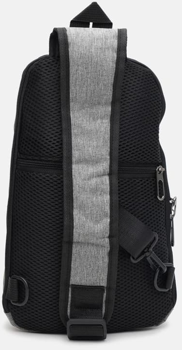 Мужская спортивная сумка-слинг из серого текстиля Monsen (19428)