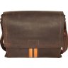 Стильная мужская сумка мессенджер коричневого цвета VATTO (11647) - 1