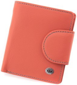 Женский маленький кожаный кошелек розового цвета на магните ST Leather 1767305