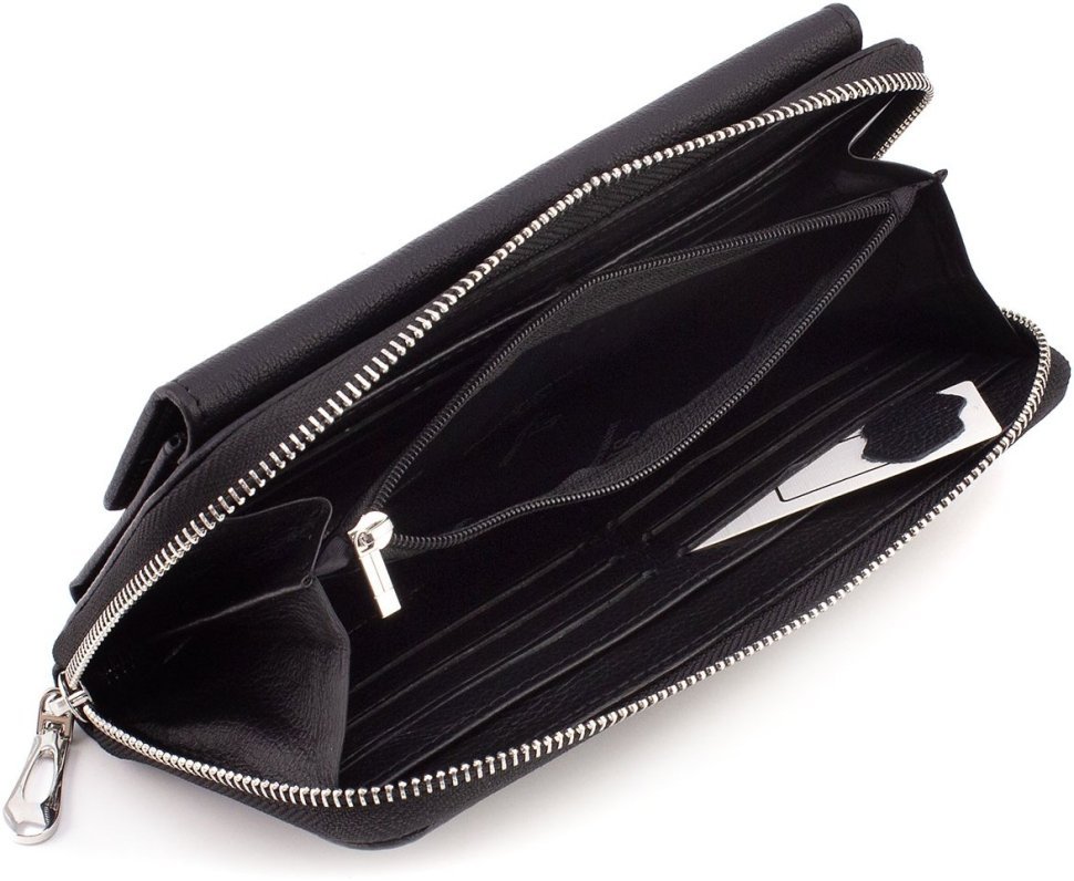 Черный мужской кошелек-клатч из натуральной кожи ST Leather 1767405