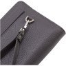 Серый женский кошелек-клатч из натуральной кожи на запястье Karya 67505 - 5