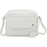 Женская сумка-кроссбоди белого цвета из натуральной кожи итальянского производства Grande Pelle (59105) - 4