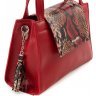 Маленькая женская сумка из натуральной кожи красного цвета с ручками KARYA (19618) - 6