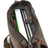 Мужская кожаная сумка-мессенджер коричневого цвета на плечо Tom Stone (10996) - 11