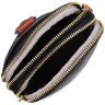 Миниатюрная женская сумочка на плечо из натуральной кожи черного цвета Vintage 2422269 - 4