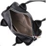 Черная женская сумка горизонтального типа из фактурной кожи с ручками Vintage 2422369 - 4