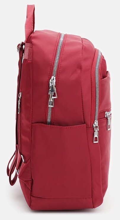 Красный женский рюкзак из текстиля на два отделения Monsen 71806