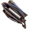 Мужская коричневая сумка через плечо из натуральной кожи с клапаном SHVIGEL (2411113) - 4
