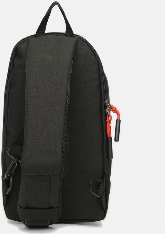 Просторная мужская сумка-рюкзак из черного текстиля Monsen (22113)