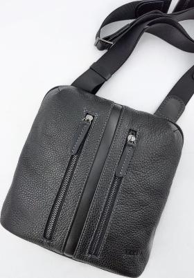 Стильная компактная мужская сумка через плечо черная VATTO (11848)