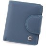 Женский кожаный кошелек насыщенного синего цвета с фиксацией на магнит ST Leather 1767306 - 1