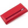 Красный женский кожаный кошелек с ассиметричным клапаном на кнопке ST Leather 1767406 - 3