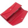 Красный женский кожаный кошелек с ассиметричным клапаном на кнопке ST Leather 1767406 - 5