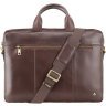 Вместительная кожаная мужская сумка коричневого цвета для ноутбука до 13 дюймов Visconti Charles 69006 - 1