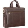 Вместительная кожаная мужская сумка коричневого цвета для ноутбука до 13 дюймов Visconti Charles 69006 - 5
