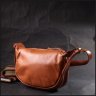 Женская сумка из натуральной кожи коричневого цвета с одной лямкой Vintage 2422370 - 8