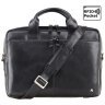 Черная качественная мужская сумка для ноутбука 13 дюймов из натуральной кожи Visconti Hugo 70707 - 1