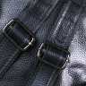 Кожаный небольшой женский рюкзак черного цвета Vintage (20675) - 8