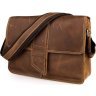 Винтажная мужская наплечная сумка в коричневом цвете VINTAGE STYLE (14231) - 1
