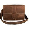 Винтажная мужская наплечная сумка в коричневом цвете VINTAGE STYLE (14231) - 2