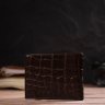 Мужское портмоне темно-коричневого цвета из натуральной кожи с тиснением под крокодила CANPELLINI (2421943) - 7