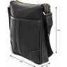 Черная кожаная мужская сумка Флотар среднего размера VATTO (11649) - 5