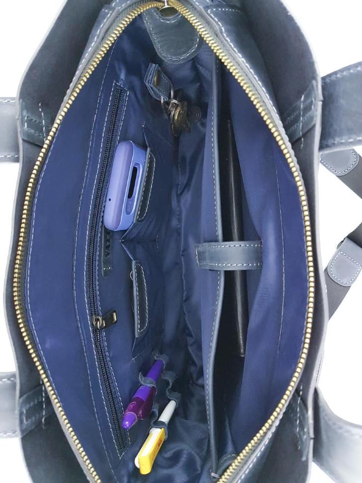 Наплечная мужская сумка из фактурной кожи с удобными ручками VATTO (11749)