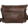 Винтажная мужская сумка-мессенджер коричневого цвета VATTO (11948) - 1