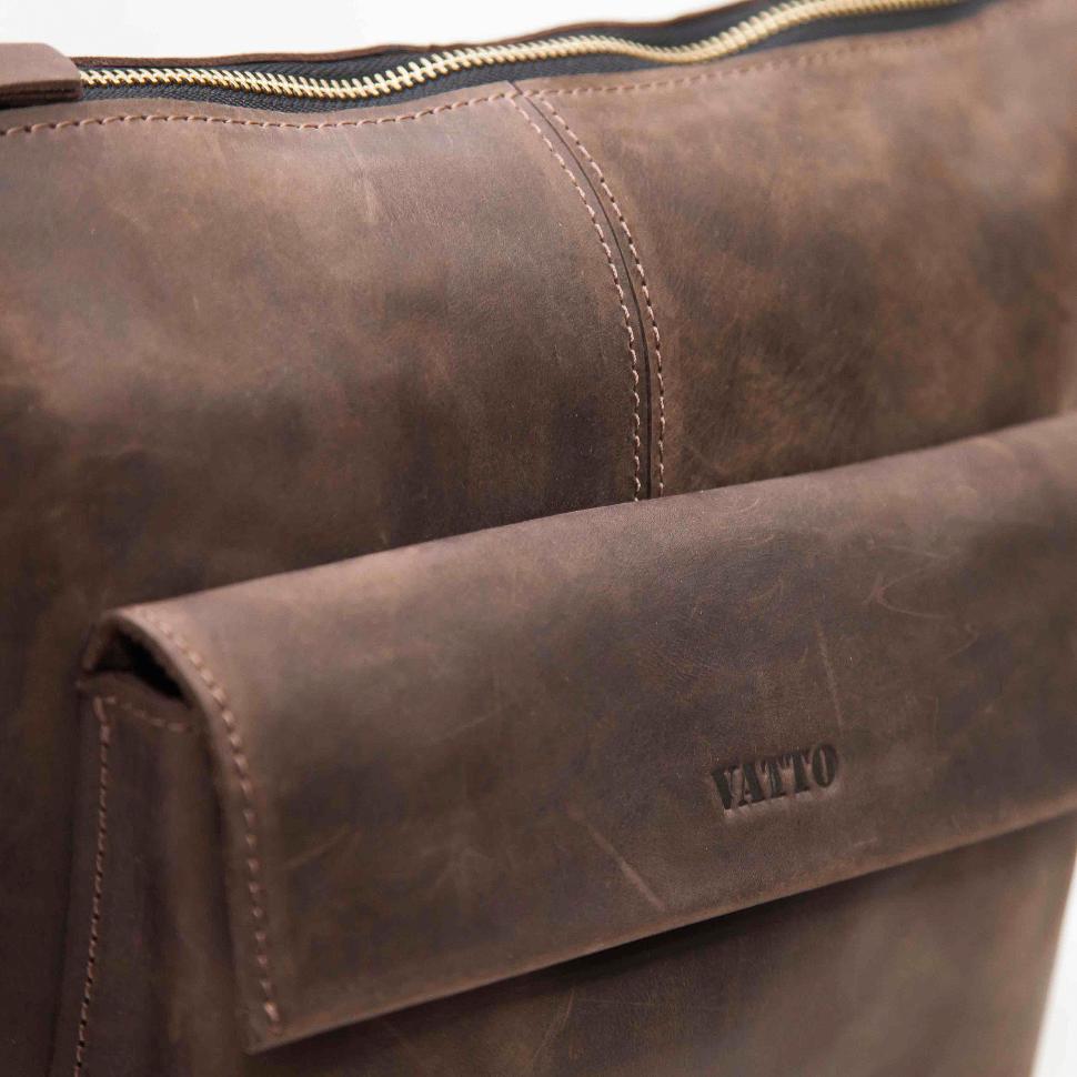 Винтажная мужская сумка-мессенджер коричневого цвета VATTO (11948)