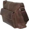 Винтажная мужская сумка-мессенджер коричневого цвета VATTO (11948) - 5