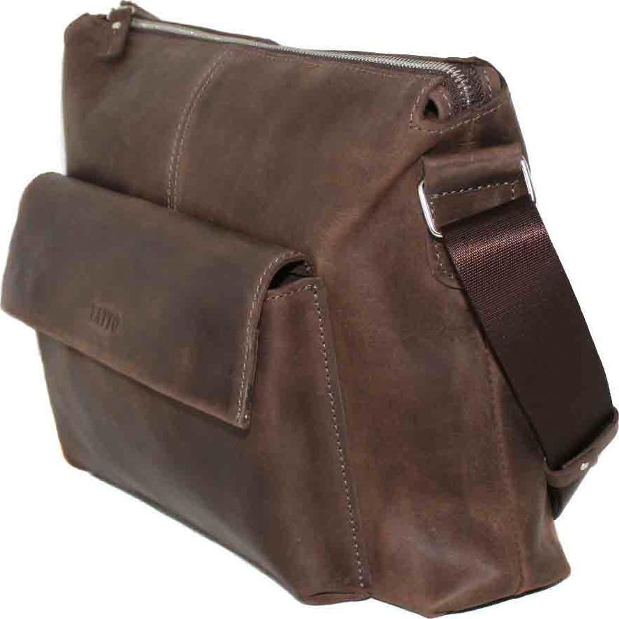 Винтажная мужская сумка-мессенджер коричневого цвета VATTO (11948)
