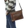 Винтажная мужская сумка-мессенджер коричневого цвета VATTO (11948) - 7