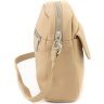 Женская сумка-кроссбоди через плечо из натуральной фактурной кожи пудрового цвета Grande Pelle (59107) - 2