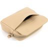 Женская сумка-кроссбоди через плечо из натуральной фактурной кожи пудрового цвета Grande Pelle (59107) - 6