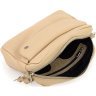 Женская сумка-кроссбоди через плечо из натуральной фактурной кожи пудрового цвета Grande Pelle (59107) - 7