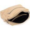 Женская сумка-кроссбоди через плечо из натуральной фактурной кожи пудрового цвета Grande Pelle (59107) - 8