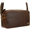 Женская коричневая сумка-кроссбоди из винтажной кожи на два отделения Visconti Brooklyn 69307 - 5