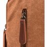 Вместительная мужская сумка-слинг через плечо в коричневом цвете из текстиля Vintage (20389) - 6