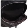 Мужской большой кожаный слинг-рюкзак черного цвета Borsa Leather 73008 - 8