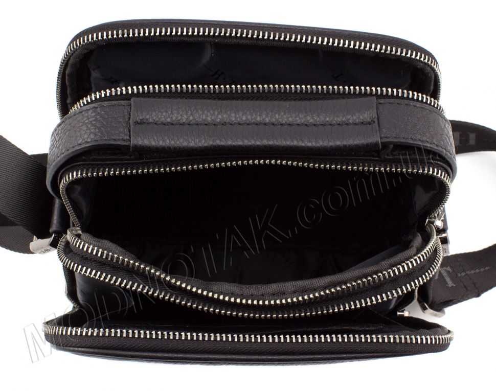 Кожаная мужская сумка - барсетка с ручкой H.T Leather Collection (10375)