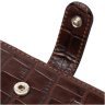 Коричневое мужское портмоне из натуральной кожи с тиснением под крокодила BOND (2421991) - 3
